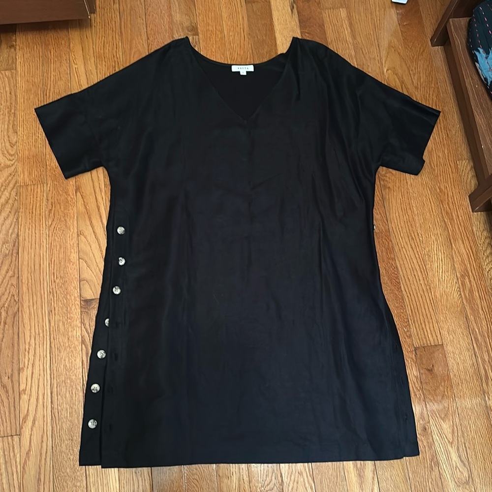 vetta linen black tunic